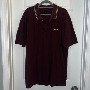 Vans Men's Burgundy Polo Shirt